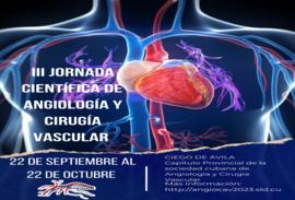 Promoción sobre la III Jornada Científica de Angiología y Cirugía Vascular. ANGIOCAV 2023